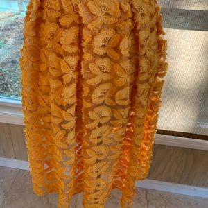 NY & CO Marigold Sheer Overlay Skirt